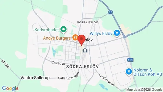 Apartments for rent i Eslöv - kort over placeringen
