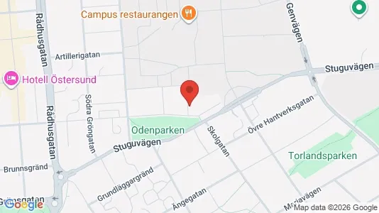 Apartments for rent i Östersund - kort over placeringen