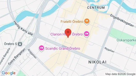 Apartments for rent i Örebro - kort over placeringen