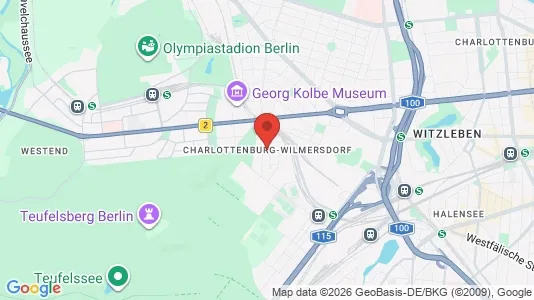 Apartments for rent i Berlin Charlottenburg-Wilmersdorf - kort over placeringen