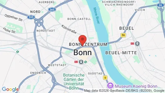 Apartments for rent i Bonn - kort over placeringen