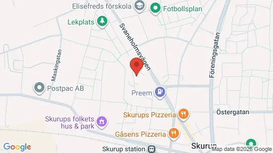 Apartments for rent i Skurup - kort over placeringen