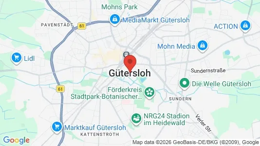 Apartments for rent i Gütersloh - kort over placeringen