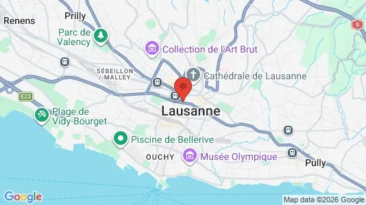 Apartments for rent i Lausanne - kort over placeringen