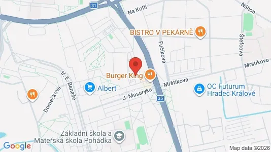 Apartments for rent i Hradec Králové - kort over placeringen