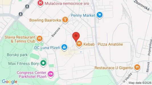 Apartments for rent i Plzeň-město - kort over placeringen