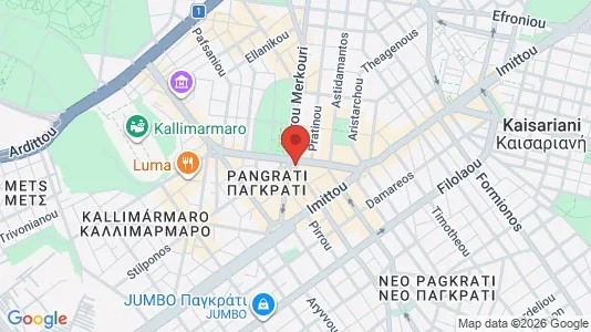 Apartments for rent i Kaisariani - kort over placeringen