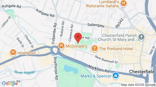 Apartments for rent i Chesterfield - Derbyshire - kort over placeringen
