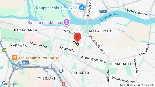 Houses for rent i Pori - kort over placeringen