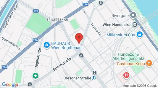 Apartments for rent i Vienna Brigittenau - kort over placeringen