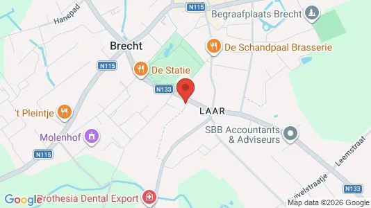 Apartments for rent i Brecht - kort over placeringen