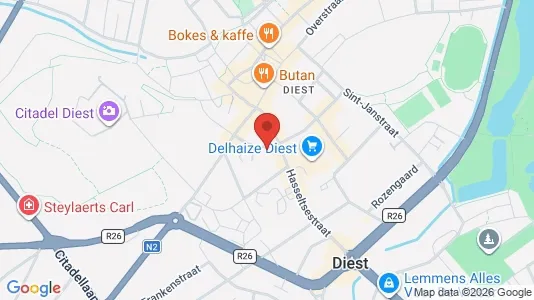 Apartments for rent i Diest - kort over placeringen