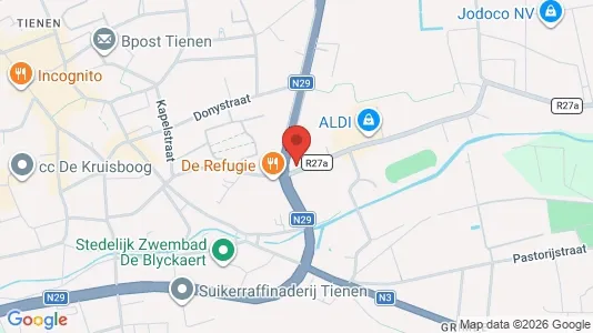 Apartments for rent i Tienen - kort over placeringen