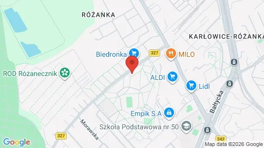 Rooms for rent i Wrocław - kort over placeringen