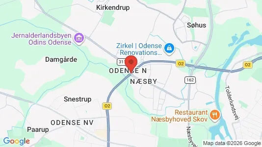 Houses for rent i Odense N - kort over placeringen