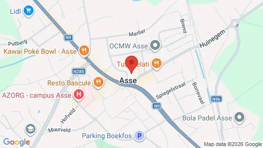 Apartments for rent i Asse - kort over placeringen