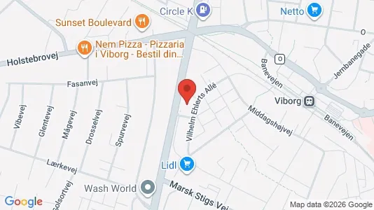 Apartments for rent i Viborg - kort over placeringen