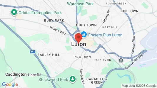 Houses for rent i Luton - Bedfordshire - kort over placeringen