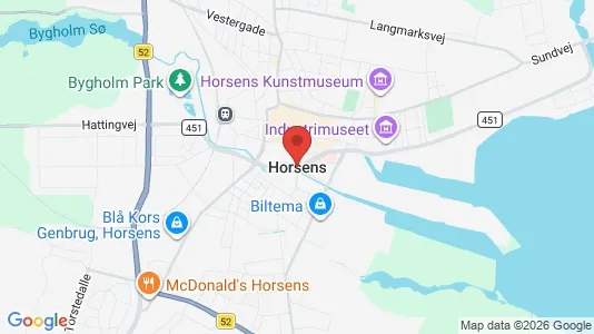 Apartments for rent i Horsens - kort over placeringen