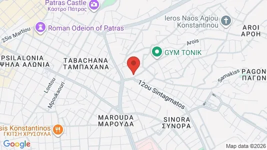 Apartments for rent i Patras - kort over placeringen