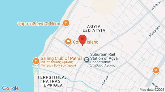 Apartments for rent i Patras - kort over placeringen