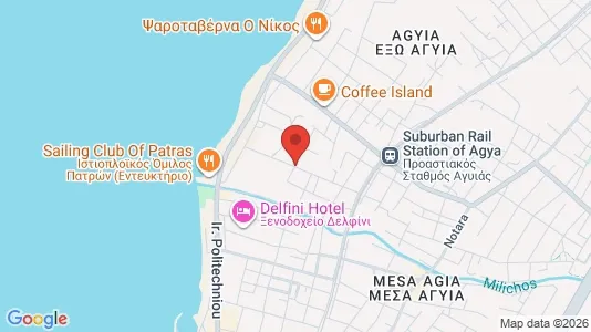 Apartments for rent i Patras - kort over placeringen