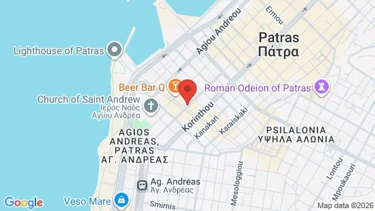 Apartments for rent i Patras - kort over placeringen