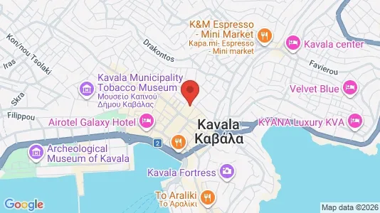 Apartments for rent i Kavala - kort over placeringen