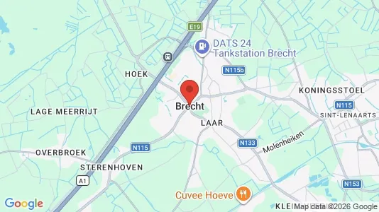 Apartments for rent i Brecht - kort over placeringen