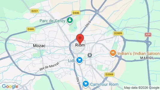 Houses for rent i Riom - kort over placeringen