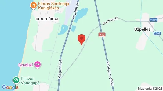 Apartments for rent i Palangos m. sav. - kort over placeringen