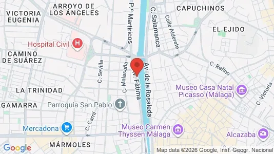 Apartments for rent i Málaga - kort over placeringen