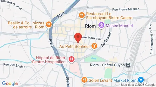 Apartments for rent i Riom - kort over placeringen
