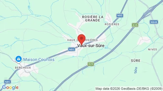 Apartments for rent i Vaux-sur-Sûre - kort over placeringen