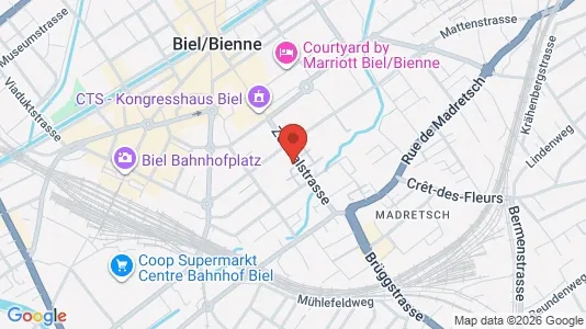 Apartments for rent i Biel - kort over placeringen