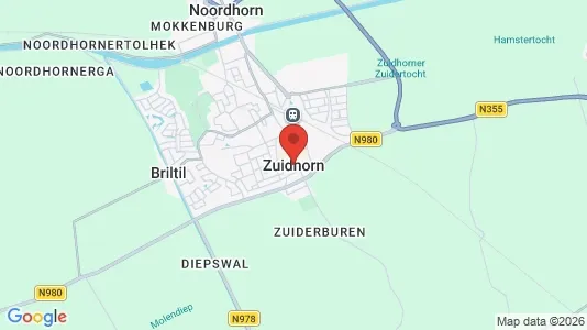 Houses for rent i Zuidhorn - kort over placeringen