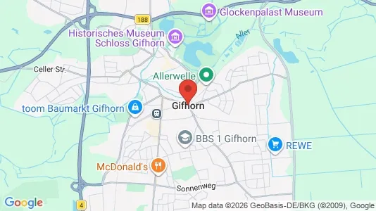 Apartments for rent i Gifhorn - kort over placeringen