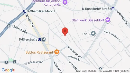 Apartments for rent i Dusseldorf - kort over placeringen