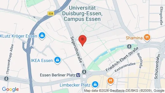 Apartments for rent i Essen - kort over placeringen