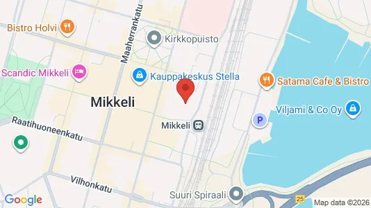 Apartments for rent i Mikkeli - kort over placeringen