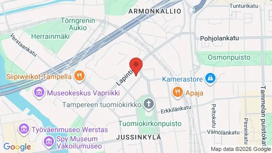 Apartments for rent i Tampere Keskinen - kort over placeringen
