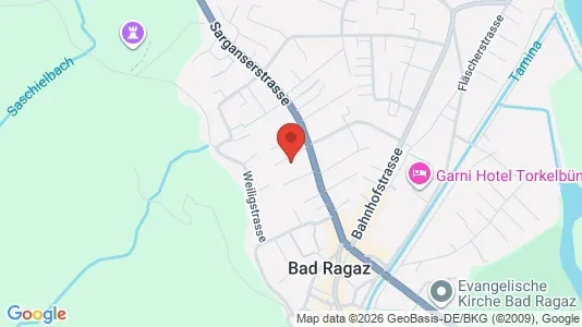Apartments for rent i Sarganserland - kort over placeringen