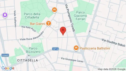 Apartments for rent i Parma - kort over placeringen