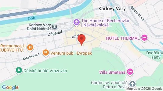 Apartments for rent i Karlovy Vary - kort over placeringen