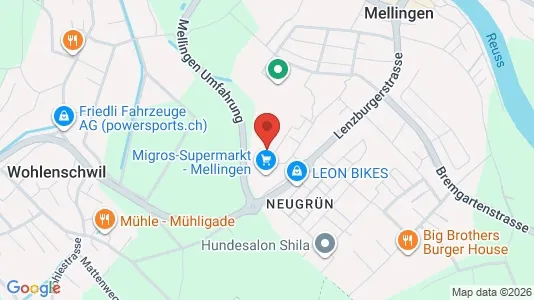 Apartments for rent i Baden - kort over placeringen