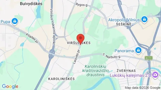 Apartments for rent i Vilnius Viršuliškės - kort over placeringen