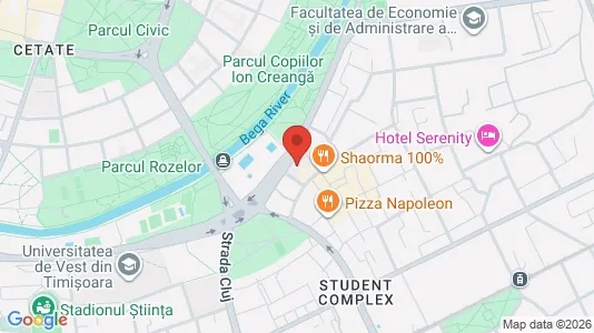 Apartments for rent i Timişoara - kort over placeringen