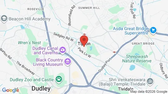 Houses for rent i Tipton - West Midlands - kort over placeringen