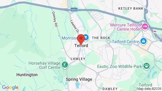 Apartments for rent i Telford - Shropshire - kort over placeringen