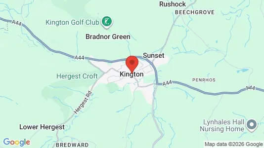 Houses for rent i Kington - Herefordshire - kort over placeringen